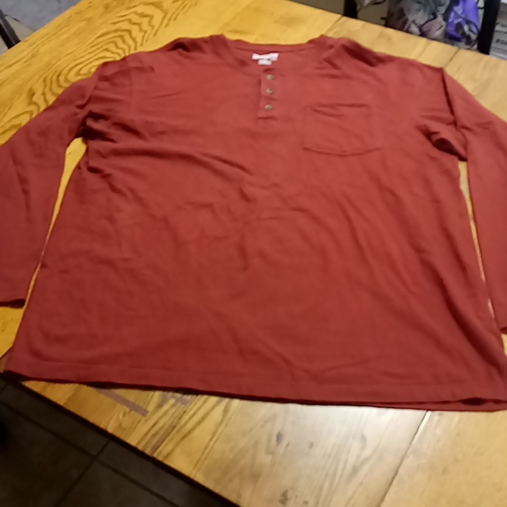 DULUTH TRADING CO MENS LARGE Shirt RED XL Casual Work Preowned Used Casual FLAW